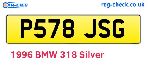 P578JSG are the vehicle registration plates.