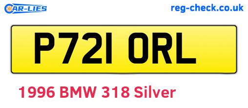 P721ORL are the vehicle registration plates.