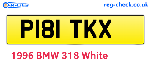 P181TKX are the vehicle registration plates.