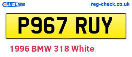 P967RUY are the vehicle registration plates.