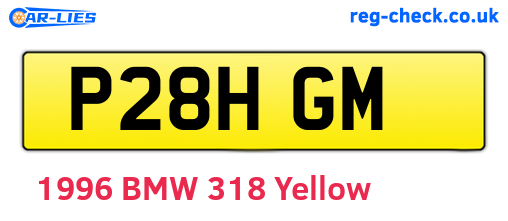 P28HGM are the vehicle registration plates.