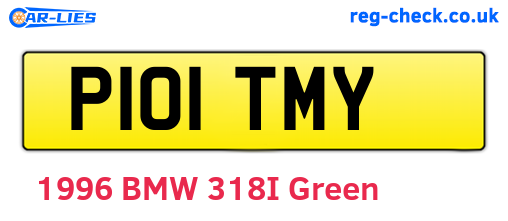 P101TMY are the vehicle registration plates.