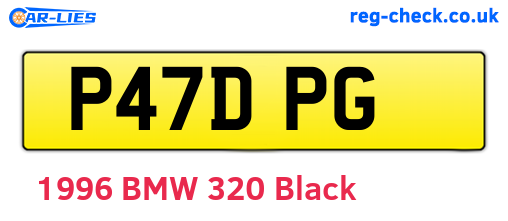 P47DPG are the vehicle registration plates.