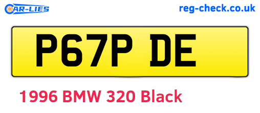 P67PDE are the vehicle registration plates.
