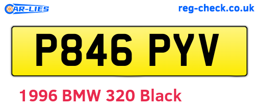 P846PYV are the vehicle registration plates.