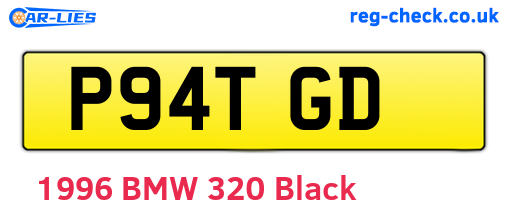 P94TGD are the vehicle registration plates.