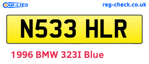 N533HLR are the vehicle registration plates.