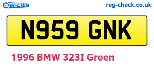 N959GNK are the vehicle registration plates.