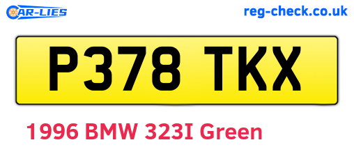 P378TKX are the vehicle registration plates.