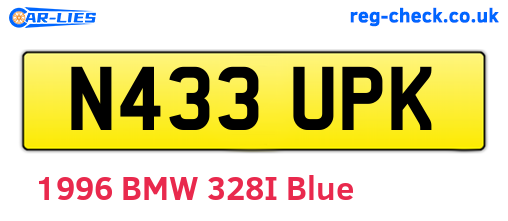 N433UPK are the vehicle registration plates.