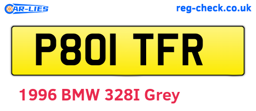 P801TFR are the vehicle registration plates.