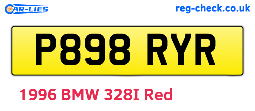 P898RYR are the vehicle registration plates.