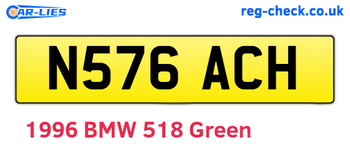N576ACH are the vehicle registration plates.
