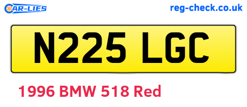 N225LGC are the vehicle registration plates.