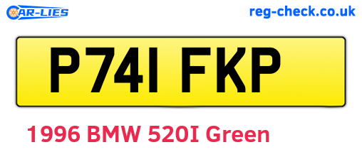 P741FKP are the vehicle registration plates.