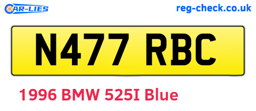 N477RBC are the vehicle registration plates.
