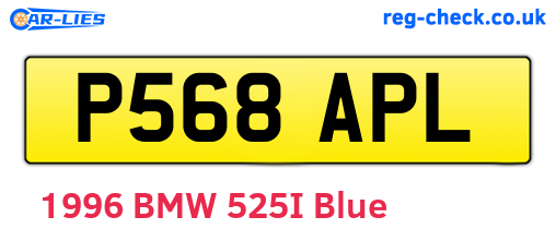 P568APL are the vehicle registration plates.