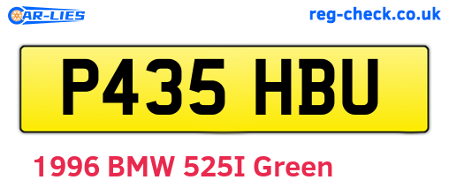 P435HBU are the vehicle registration plates.