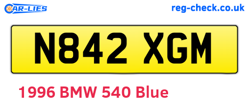 N842XGM are the vehicle registration plates.