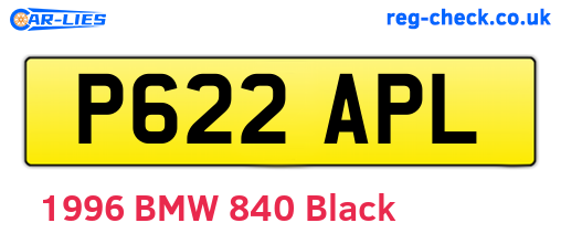 P622APL are the vehicle registration plates.