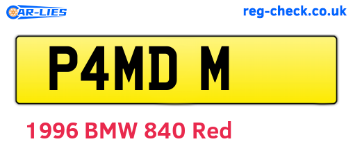 P4MDM are the vehicle registration plates.