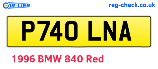P740LNA are the vehicle registration plates.