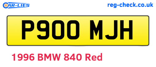 P900MJH are the vehicle registration plates.