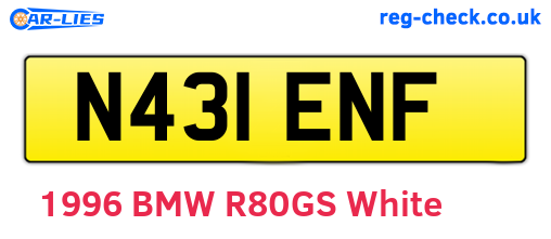 N431ENF are the vehicle registration plates.