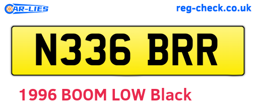N336BRR are the vehicle registration plates.