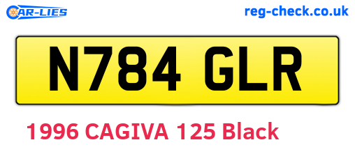 N784GLR are the vehicle registration plates.