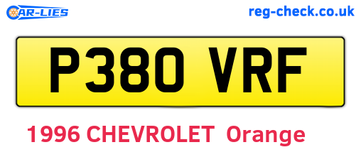 P380VRF are the vehicle registration plates.