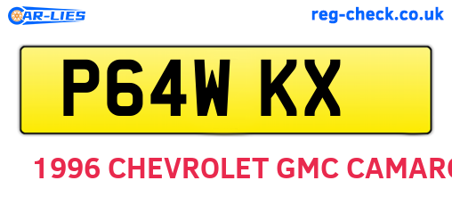 P64WKX are the vehicle registration plates.