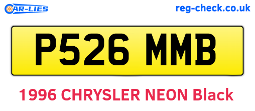 P526MMB are the vehicle registration plates.
