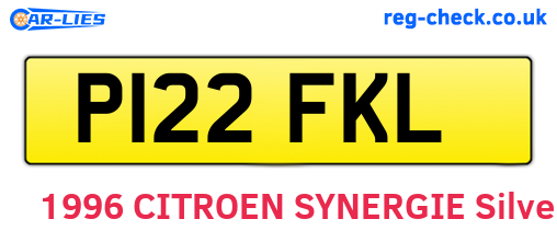 P122FKL are the vehicle registration plates.