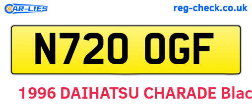 N720OGF are the vehicle registration plates.
