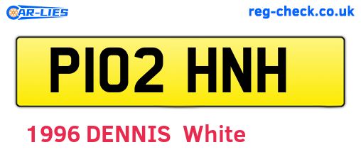 P102HNH are the vehicle registration plates.