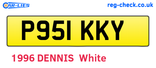 P951KKY are the vehicle registration plates.
