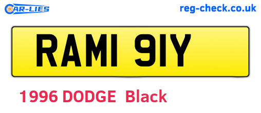 RAM191Y are the vehicle registration plates.