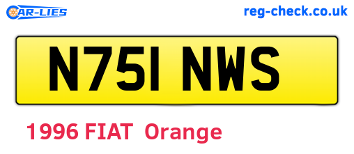 N751NWS are the vehicle registration plates.