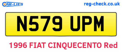N579UPM are the vehicle registration plates.