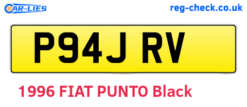 P94JRV are the vehicle registration plates.