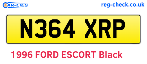 N364XRP are the vehicle registration plates.