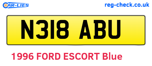 N318ABU are the vehicle registration plates.