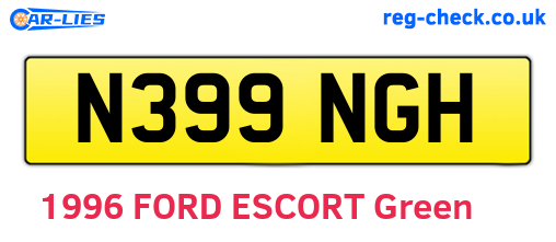 N399NGH are the vehicle registration plates.