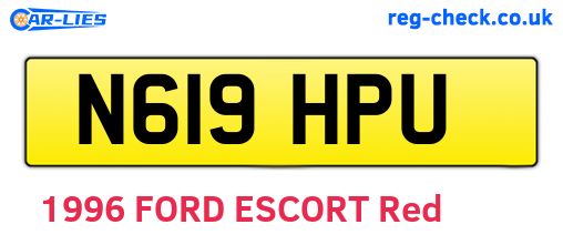 N619HPU are the vehicle registration plates.