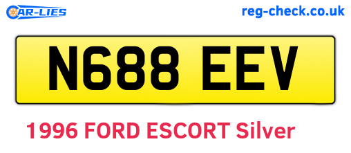 N688EEV are the vehicle registration plates.