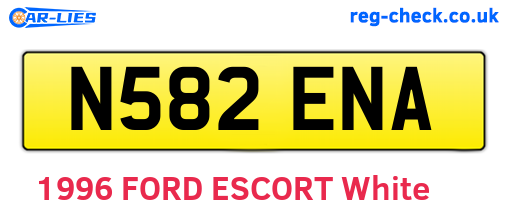 N582ENA are the vehicle registration plates.