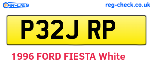 P32JRP are the vehicle registration plates.