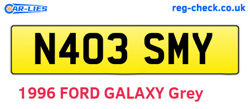 N403SMY are the vehicle registration plates.