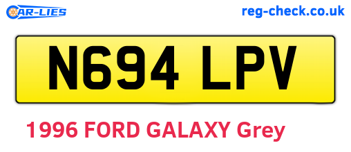 N694LPV are the vehicle registration plates.
